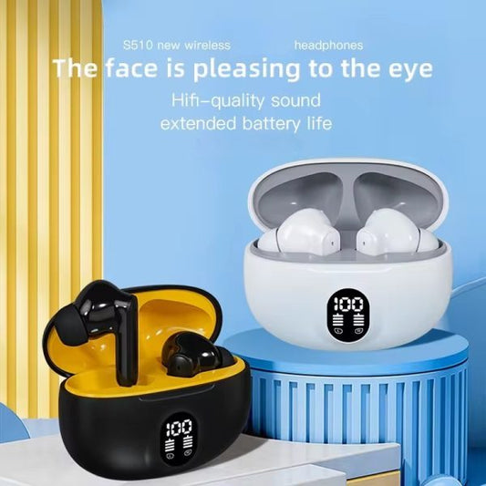 M04 Wireless Earbuds  | LED Display & Mic | For Android/iPhone