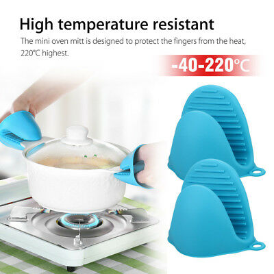 Silicone Heat-Resistant Gloves and Clips – Non-Stick, Anti-Slip Cooking Mitts