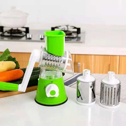 Tabletop Drum Grater | Manual Veggie Cutter & Slicer | Multi-Use Kitchen Tool