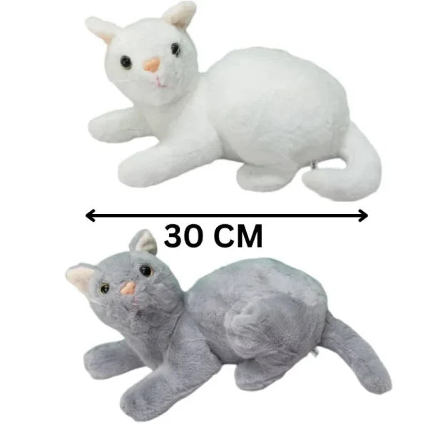 30cm Realistic Cat Plush Toy | Stuffed Animal (Random Color)