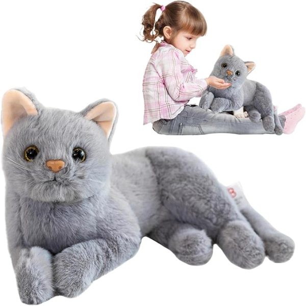 30cm Realistic Cat Plush Toy | Stuffed Animal (Random Color)