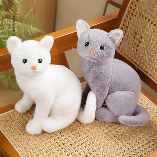 30cm Realistic Cat Plush Toy | Stuffed Animal (Random Color)
